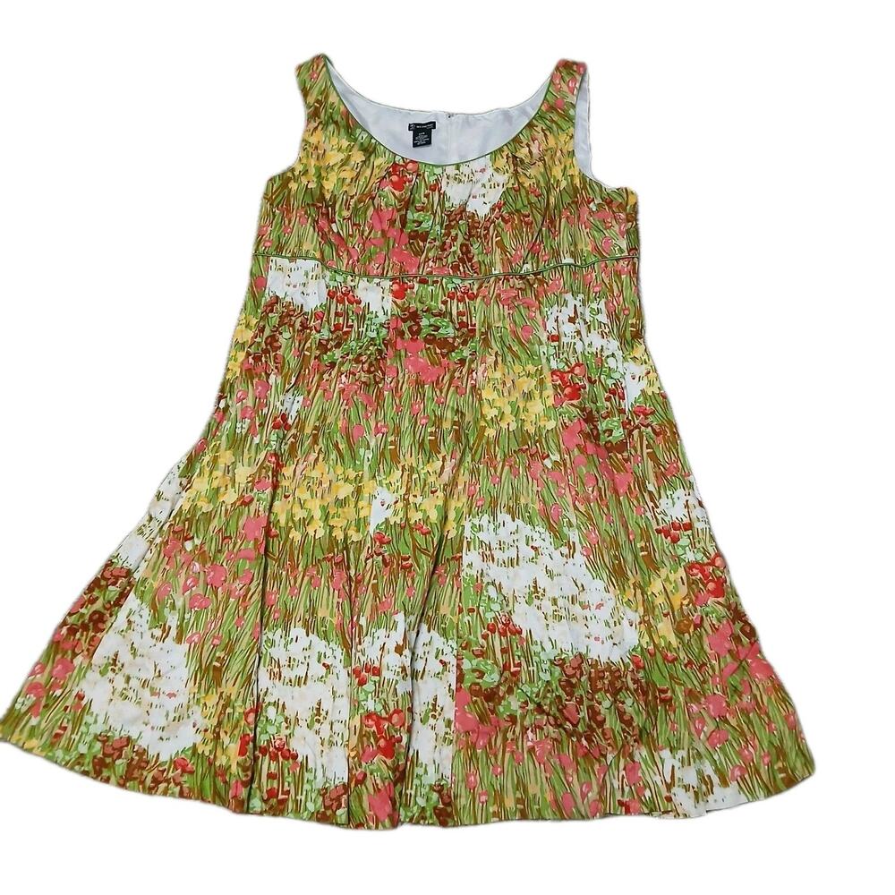 New Directions Woman 22W Floral Sundress Green Pink Garden Cottagecore